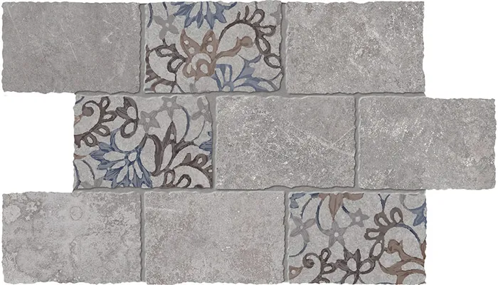 Heritage Mosaico Major Florita Deco Grey 30x45